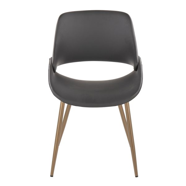 Fabrico Contemporary Antique Copper and Grey Accent Chairs Set of 2 5