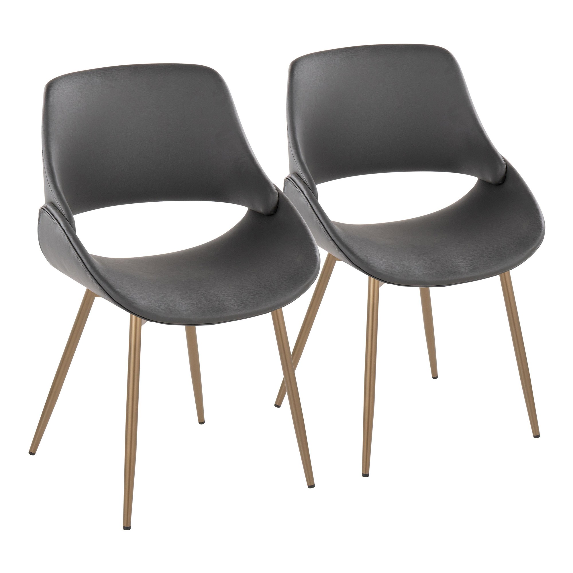 Fabrico Contemporary Antique Copper and Grey Accent Chairs (Set of 2) 1 Fabrico Contemporary Antique Copper and Grey Accent Chairs (Set of 2)