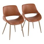 Fabrico Contemporary Camel Faux Leather Accent Chairs Antique Copper (Set of 2) 8 Fabrico Contemporary Camel Faux Leather Accent Chairs Antique Copper (Set of 2)