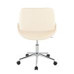 Fabrico Contemporary Cream Faux Leather Chrome Office Chair 12 Fabrico Contemporary Cream Faux Leather Chrome Office Chair