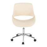Fabrico Contemporary Cream Faux Leather Chrome Office Chair 13 Fabrico Contemporary Cream Faux Leather Chrome Office Chair