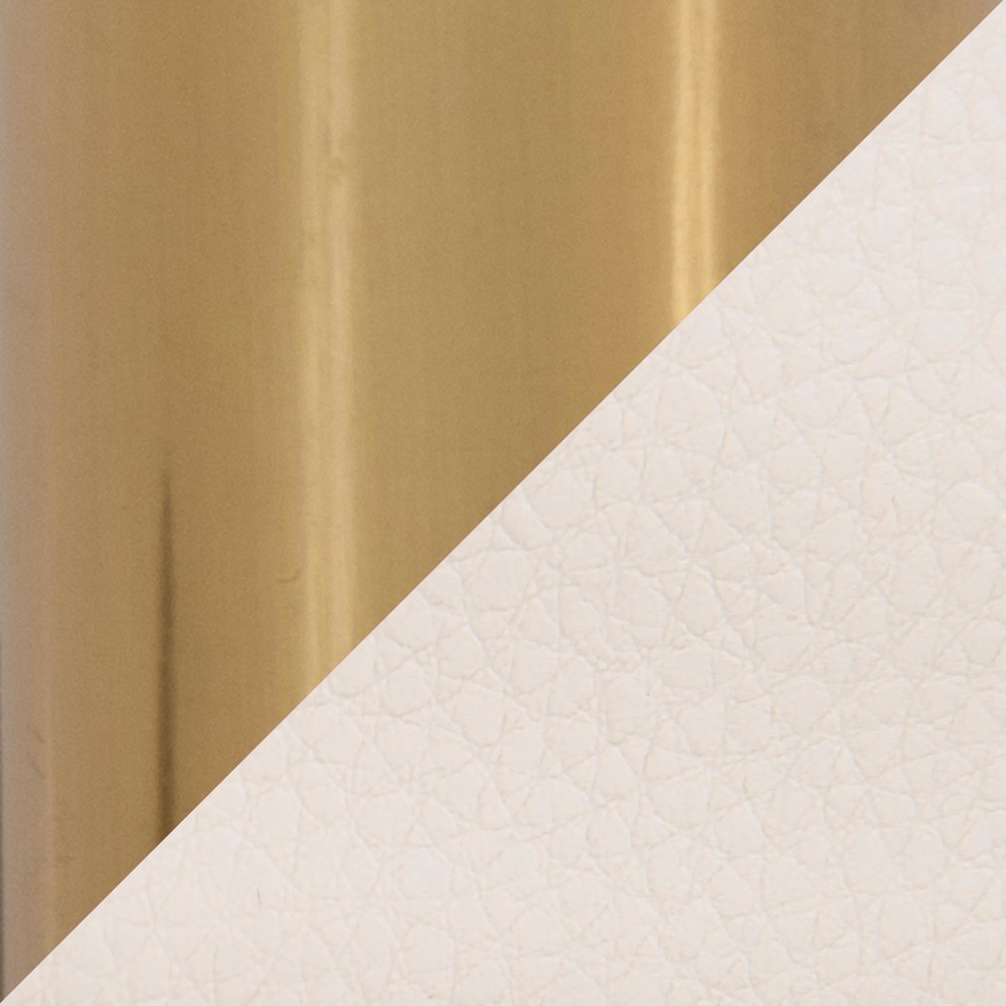Fabrico Contemporary Cream Faux Leather Gold Office Chair 7 Fabrico Contemporary Cream Faux Leather Gold Office Chair - Image 7