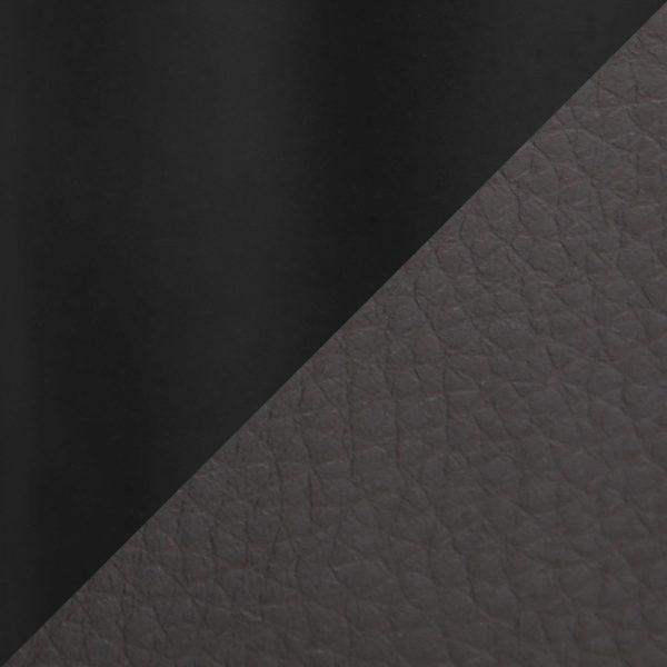 Fabrico Contemporary Grey Faux Leather Black Metal Office Chair 6