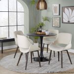 Fabrico Cream Fabric Dark Walnut Farmhouse Dining Chairs (Set of 2) 10 Fabrico Cream Fabric Dark Walnut Farmhouse Dining Chairs (Set of 2)