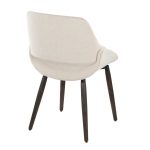 Fabrico Cream Fabric Dark Walnut Farmhouse Dining Chairs (Set of 2) 14 Fabrico Cream Fabric Dark Walnut Farmhouse Dining Chairs (Set of 2)