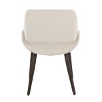 Fabrico Cream Fabric Dark Walnut Farmhouse Dining Chairs (Set of 2) 15 Fabrico Cream Fabric Dark Walnut Farmhouse Dining Chairs (Set of 2)