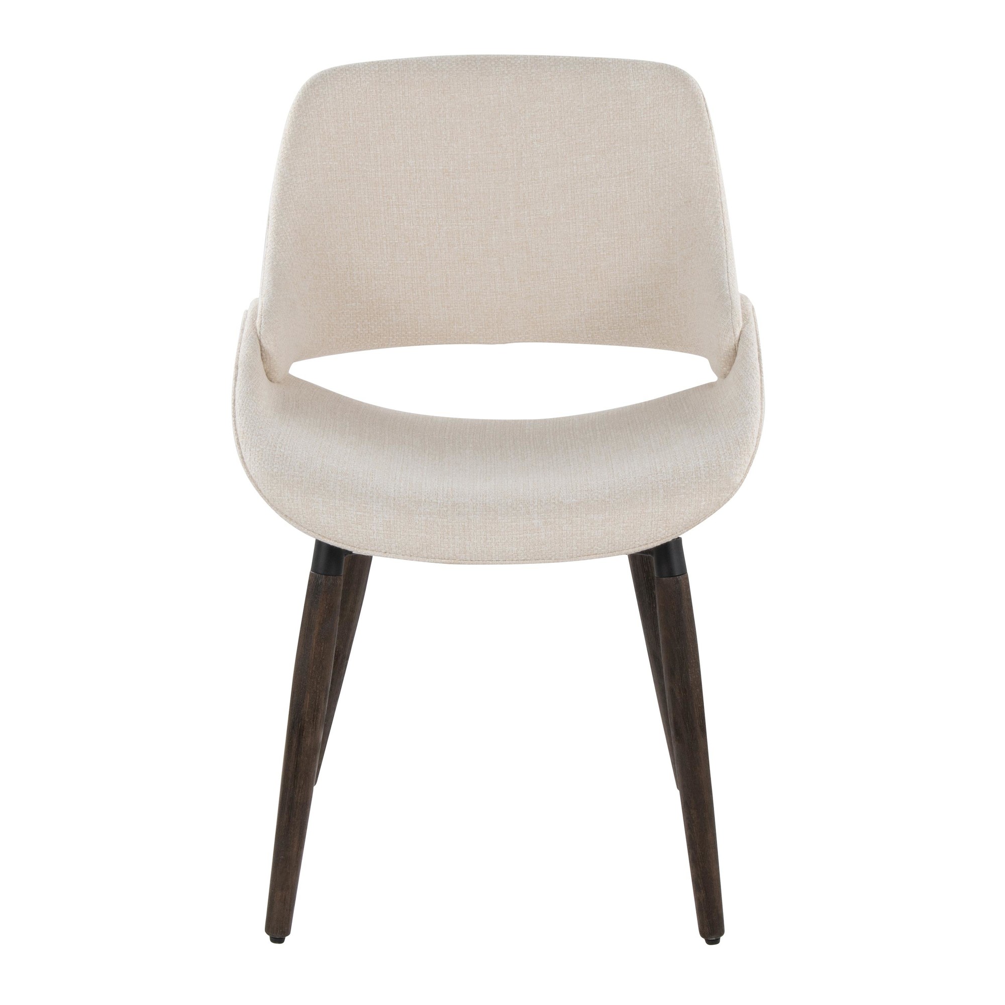 Fabrico Cream Fabric Dark Walnut Farmhouse Dining Chairs (Set of 2) 7 Fabrico Cream Fabric Dark Walnut Farmhouse Dining Chairs (Set of 2) - Image 7