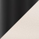 Fabrico Cream Faux Leather Black Metal Contemporary Office Chair