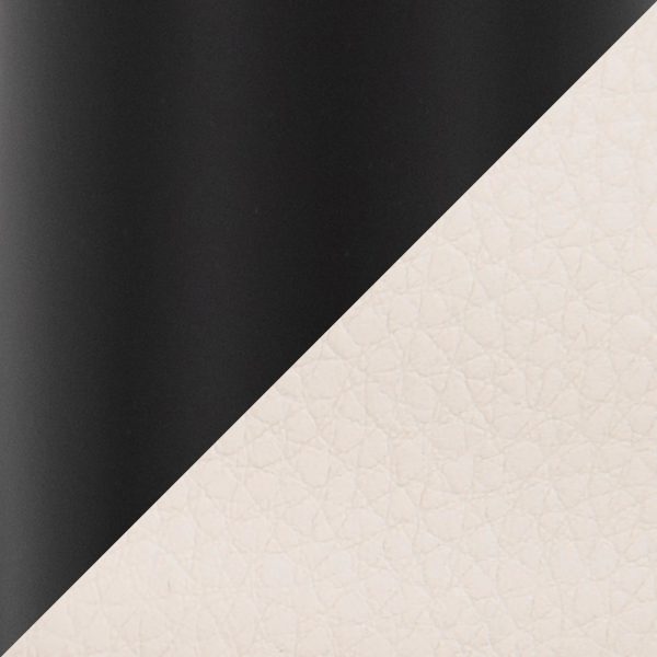 Fabrico Cream Faux Leather Black Metal Contemporary Office Chair 6