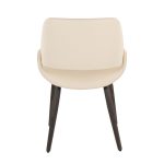 Fabrico Cream Faux Leather Dark Walnut Farmhouse Chairs (Set of 2)