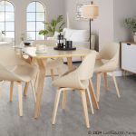 Fabrico Mid-Century Cream Faux Leather Accent Chairs (Set of 2) 9 Fabrico Mid-Century Cream Faux Leather Accent Chairs (Set of 2)