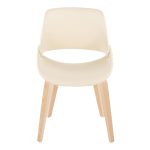 Fabrico Mid-Century Cream Faux Leather Accent Chairs (Set of 2) 15 Fabrico Mid-Century Cream Faux Leather Accent Chairs (Set of 2)