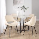 Fabrico Mid-Century Modern Black Cream Dining Chairs (Set of 2) 11 Fabrico Mid-Century Modern Black Cream Dining Chairs (Set of 2)