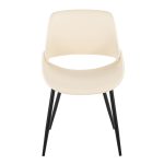 Fabrico Mid-Century Modern Black Cream Dining Chairs (Set of 2) 18 Fabrico Mid-Century Modern Black Cream Dining Chairs (Set of 2)