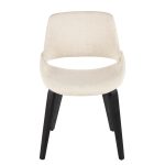 Fabrico Mid-Century Modern Black Wood Cream Chairs (Set of 2) 14 Fabrico Mid-Century Modern Black Wood Cream Chairs (Set of 2)