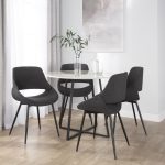 Fabrico Mid-Century Modern Black/Charcoal Accent Chairs (Set of 2) 12 Fabrico Mid-Century Modern Black/Charcoal Accent Chairs (Set of 2)