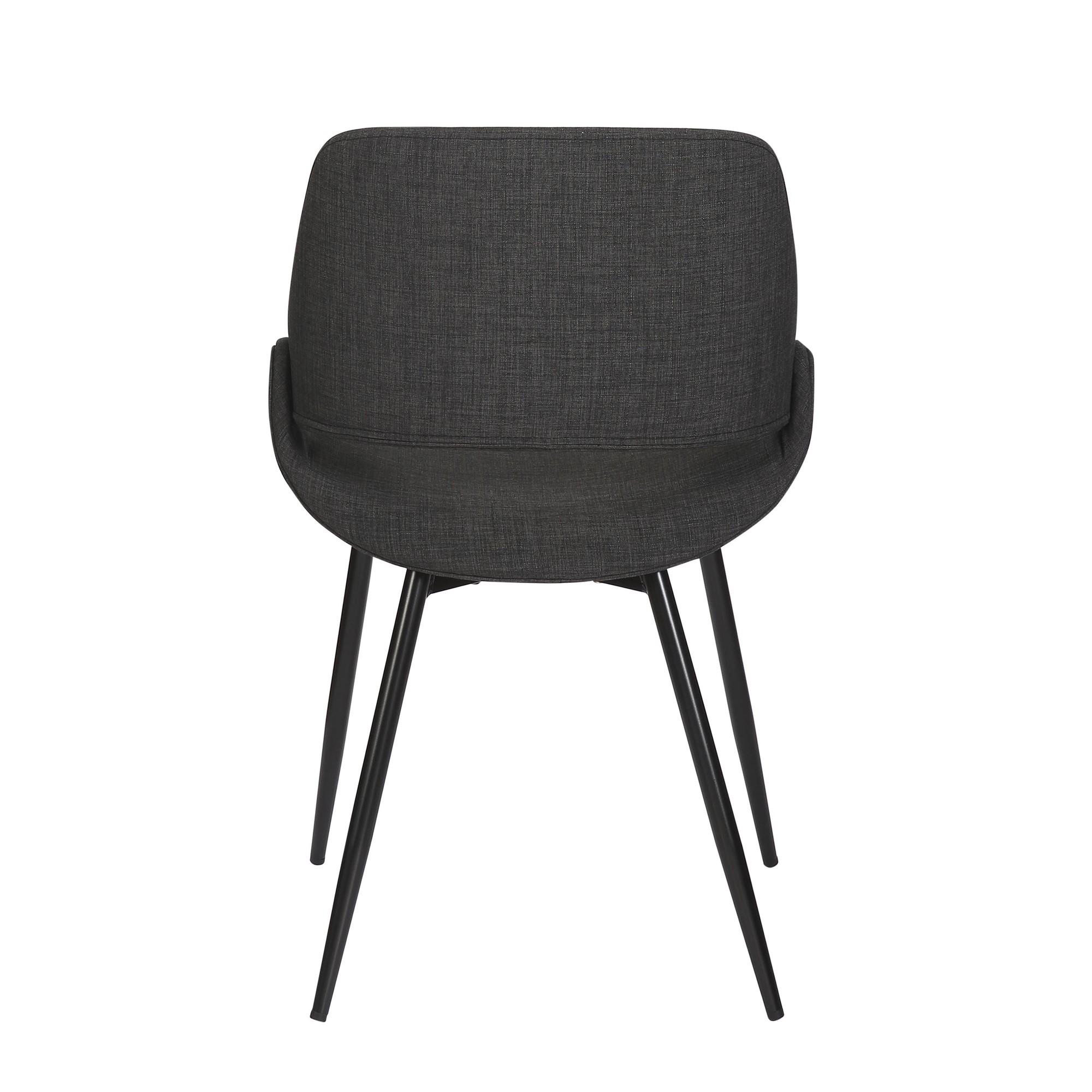 Fabrico Mid-Century Modern Black/Charcoal Accent Chairs (Set of 2) 7 Fabrico Mid-Century Modern Black/Charcoal Accent Chairs (Set of 2) - Image 7