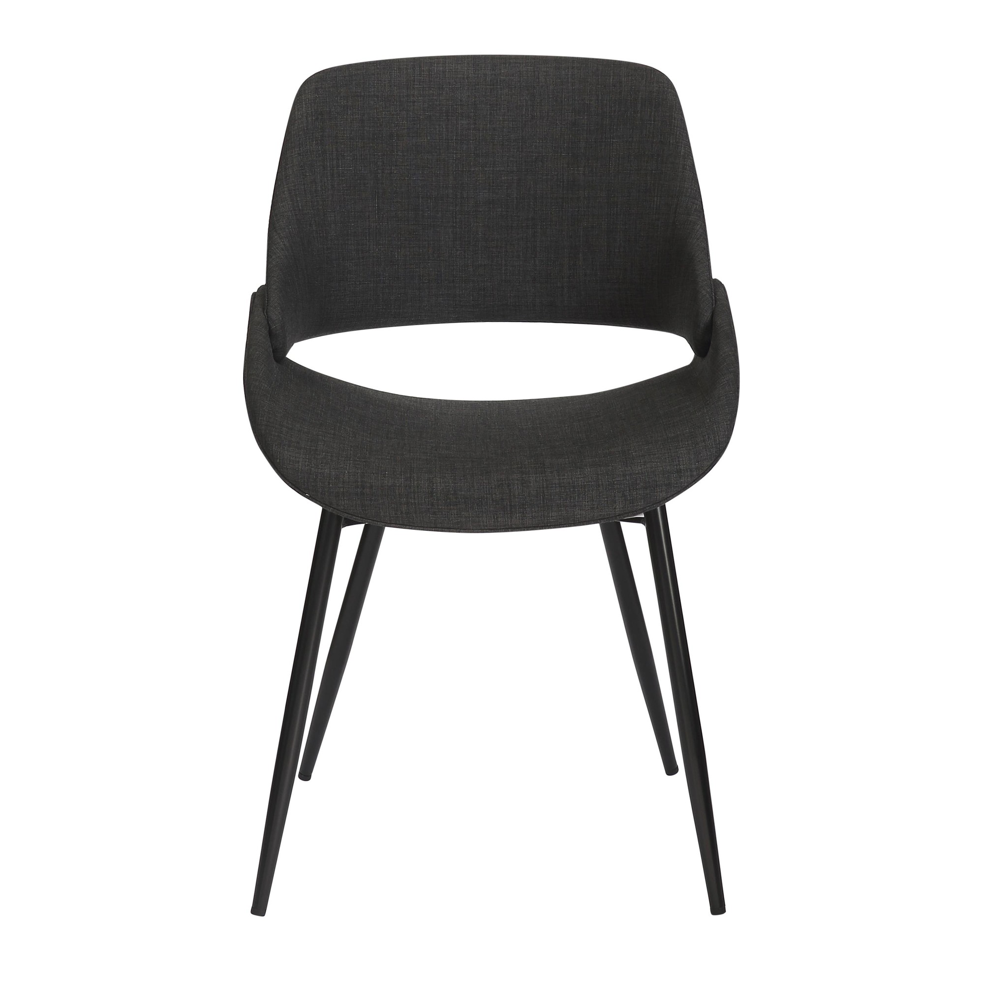 Fabrico Mid-Century Modern Black/Charcoal Accent Chairs (Set of 2) 8 Fabrico Mid-Century Modern Black/Charcoal Accent Chairs (Set of 2) - Image 8