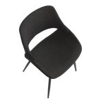 Fabrico Mid-Century Modern Black/Charcoal Accent Chairs (Set of 2) 20 Fabrico Mid-Century Modern Black/Charcoal Accent Chairs (Set of 2)