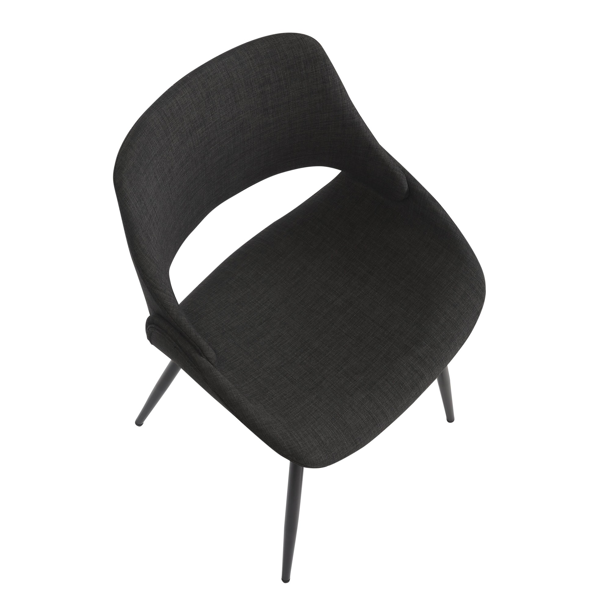 Fabrico Mid-Century Modern Black/Charcoal Accent Chairs (Set of 2) 9 Fabrico Mid-Century Modern Black/Charcoal Accent Chairs (Set of 2) - Image 9