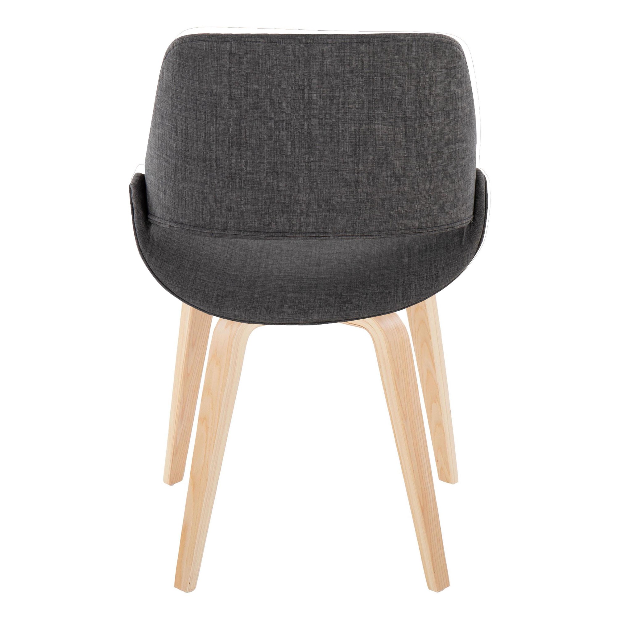 Fabrico Mid-Century Modern Charcoal Accent Chairs Natural Wood (Set of 2) 5 Fabrico Mid-Century Modern Charcoal Accent Chairs Natural Wood (Set of 2) - Image 5