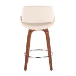 Fabrico Mid-Century Modern Cream Counter Stools Walnut (Set of 2) (Set of 2) 17 Fabrico Mid-Century Modern Cream Counter Stools Walnut (Set of 2) (Set of 2)