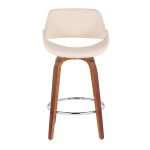 Fabrico Mid-Century Modern Cream Counter Stools Walnut (Set of 2) (Set of 2) 18 Fabrico Mid-Century Modern Cream Counter Stools Walnut (Set of 2) (Set of 2)