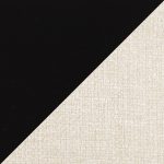 Fabrico Mid-Century Modern Cream Fabric Accent Chair, Black Metal (Set of 2)