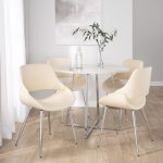 Fabrico Mid-Century Modern Cream Faux Leather Chairs (Set of 2) 12 Fabrico Mid-Century Modern Cream Faux Leather Chairs (Set of 2)