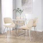 Fabrico Mid-Century Modern Cream Faux Leather Chairs (Set of 2) 11 Fabrico Mid-Century Modern Cream Faux Leather Chairs (Set of 2)