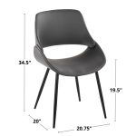 Fabrico Mid-Century Modern Cream Faux Leather Chairs (Set of 2) 19 Fabrico Mid-Century Modern Cream Faux Leather Chairs (Set of 2)