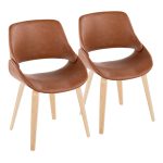 Fabrico Mid-Century Modern Faux Leather Accent Chairs (Set of 2) (Set of 2) 9 Fabrico Mid-Century Modern Faux Leather Accent Chairs (Set of 2) (Set of 2)