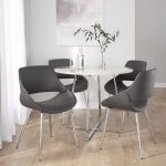Fabrico Mid-Century Modern Grey Faux Leather Dining Chairs (Set of 2) 12 Fabrico Mid-Century Modern Grey Faux Leather Dining Chairs (Set of 2)