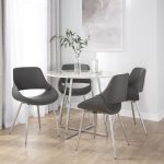 Fabrico Mid-Century Modern Grey Faux Leather Dining Chairs (Set of 2) 11 Fabrico Mid-Century Modern Grey Faux Leather Dining Chairs (Set of 2)