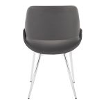 Fabrico Mid-Century Modern Grey Faux Leather Dining Chairs (Set of 2) 17 Fabrico Mid-Century Modern Grey Faux Leather Dining Chairs (Set of 2)