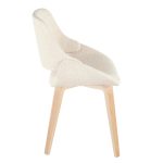 Fabrico Mid-Century Modern Natural Wood Cream Accent Chairs (Set of 2) 11 Fabrico Mid-Century Modern Natural Wood Cream Accent Chairs (Set of 2)