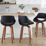 Fabrico Mid-Century Modern Swivel Counter Stools Black (Set of 2) (Set of 2) 11 Fabrico Mid-Century Modern Swivel Counter Stools Black (Set of 2) (Set of 2)