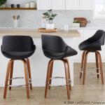Fabrico Mid-Century Modern Swivel Counter Stools Black (Set of 2) (Set of 2) 10 Fabrico Mid-Century Modern Swivel Counter Stools Black (Set of 2) (Set of 2)