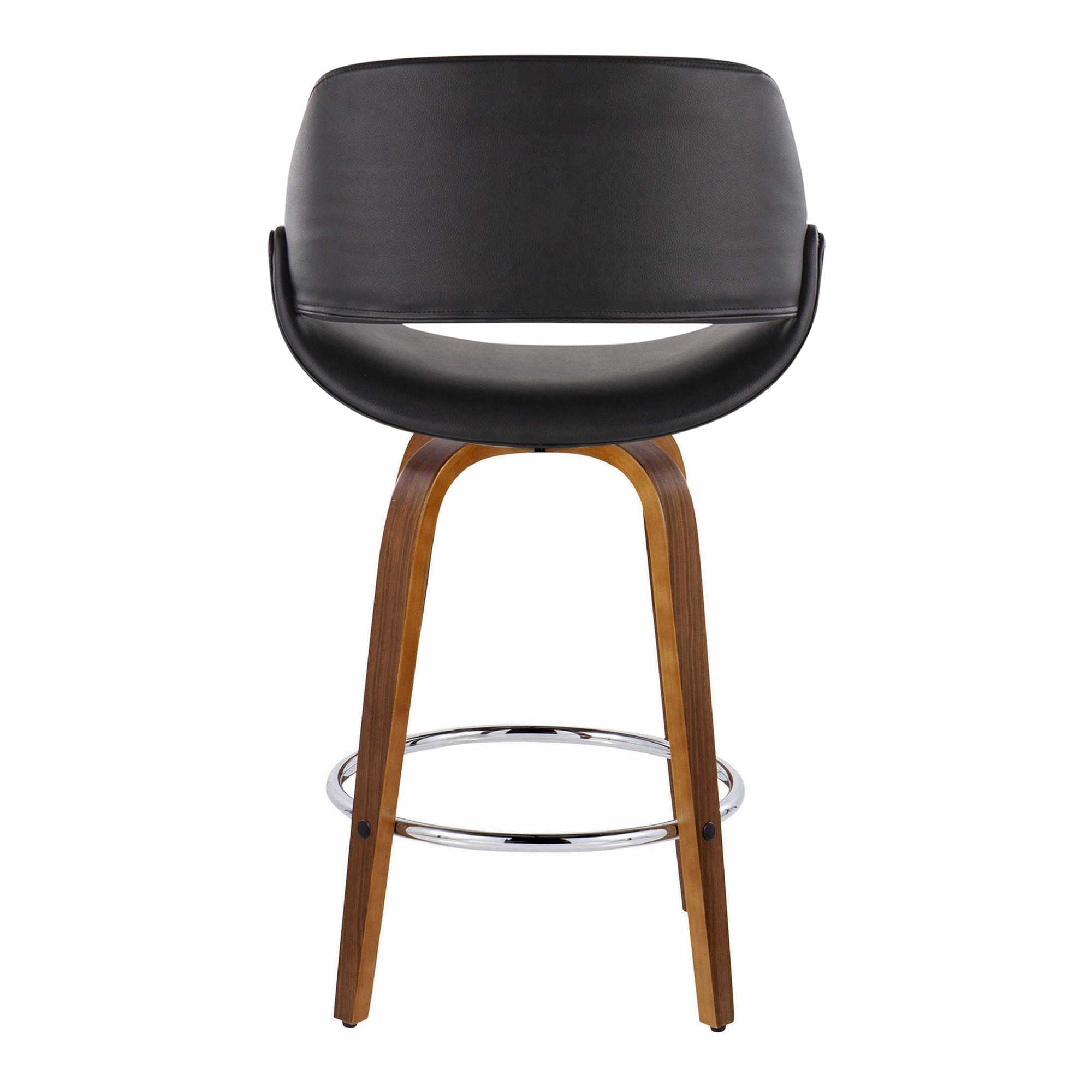 Fabrico Mid-Century Modern Swivel Counter Stools Black (Set of 2) (Set of 2) 7 Fabrico Mid-Century Modern Swivel Counter Stools Black (Set of 2) (Set of 2) - Image 7