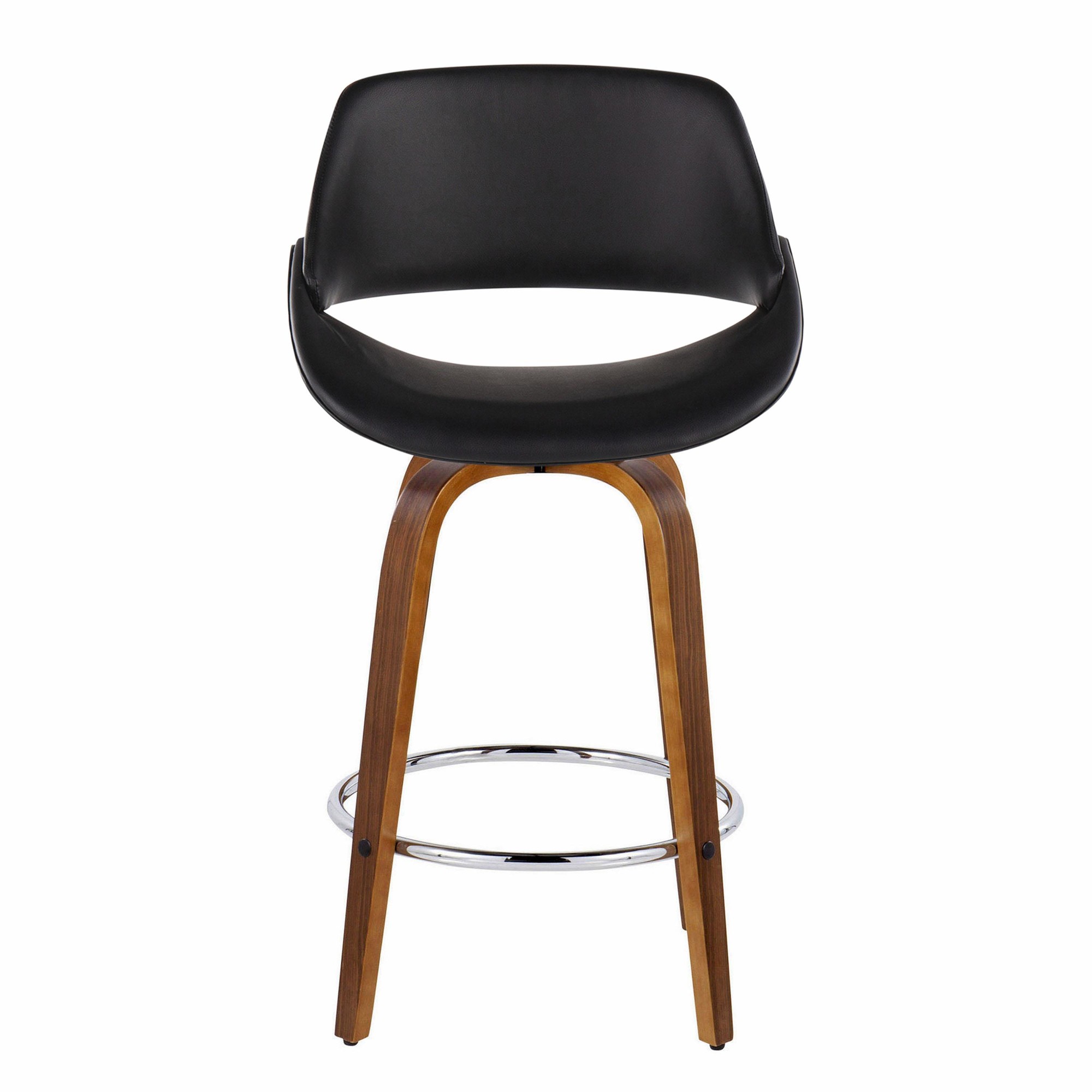Fabrico Mid-Century Modern Swivel Counter Stools Black (Set of 2) (Set of 2) 8 Fabrico Mid-Century Modern Swivel Counter Stools Black (Set of 2) (Set of 2) - Image 8