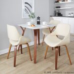 Fabrico Mid-Century Walnut Cream Accent Chairs (Set of 2) 16 Fabrico Mid-Century Walnut Cream Accent Chairs (Set of 2)