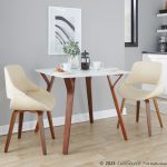Fabrico Mid-Century Walnut Cream Accent Chairs (Set of 2) 15 Fabrico Mid-Century Walnut Cream Accent Chairs (Set of 2)