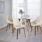 Fabrico Mid-Century Walnut Cream Accent Chairs (Set of 2) 17 Fabrico Mid-Century Walnut Cream Accent Chairs (Set of 2)