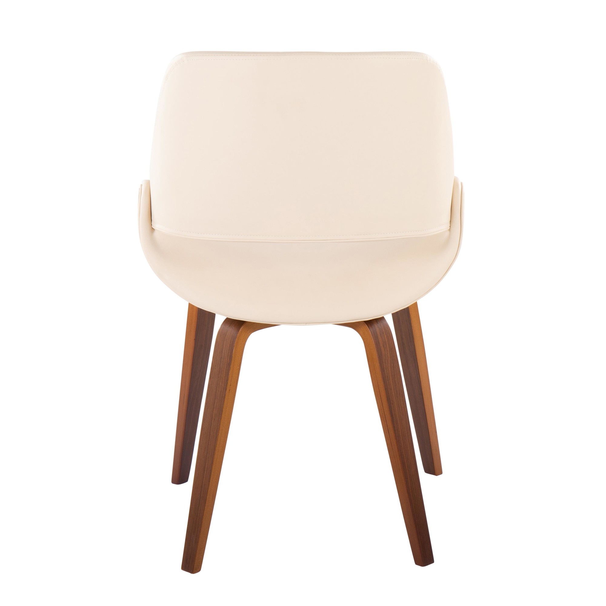 Fabrico Mid-Century Walnut Cream Accent Chairs (Set of 2) 8 Fabrico Mid-Century Walnut Cream Accent Chairs (Set of 2) - Image 8