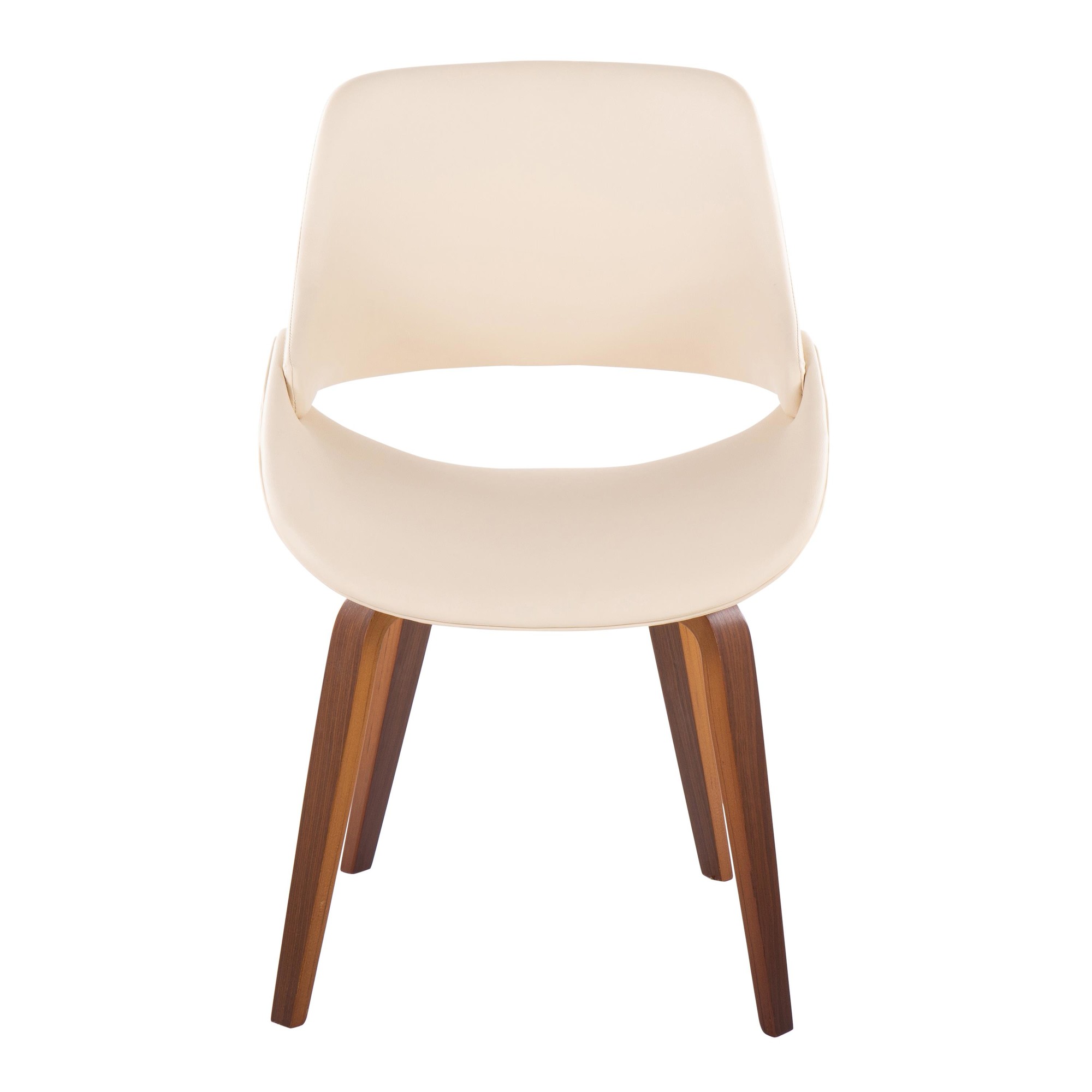 Fabrico Mid-Century Walnut Cream Accent Chairs (Set of 2) 9 Fabrico Mid-Century Walnut Cream Accent Chairs (Set of 2) - Image 9