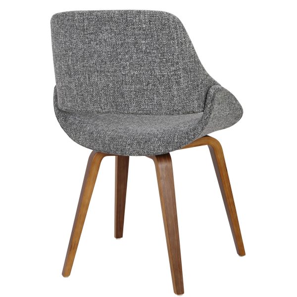 Fabrico Walnut Grey Mid Century Modern Dining Chairs Set of 2 11