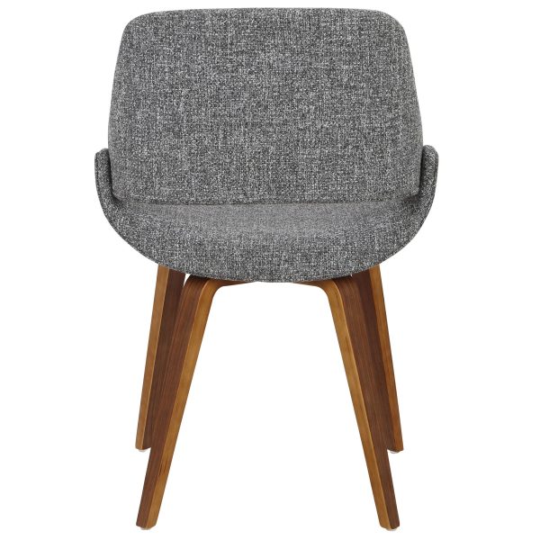 Fabrico Walnut Grey Mid Century Modern Dining Chairs Set of 2 12