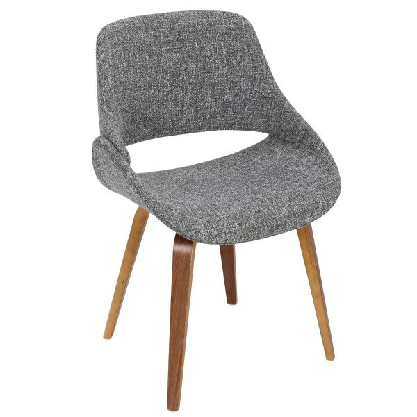 Fabrico Walnut Grey Mid Century Modern Dining Chairs Set of 2 14