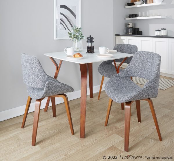Fabrico Walnut Grey Mid Century Modern Dining Chairs Set of 2 6
