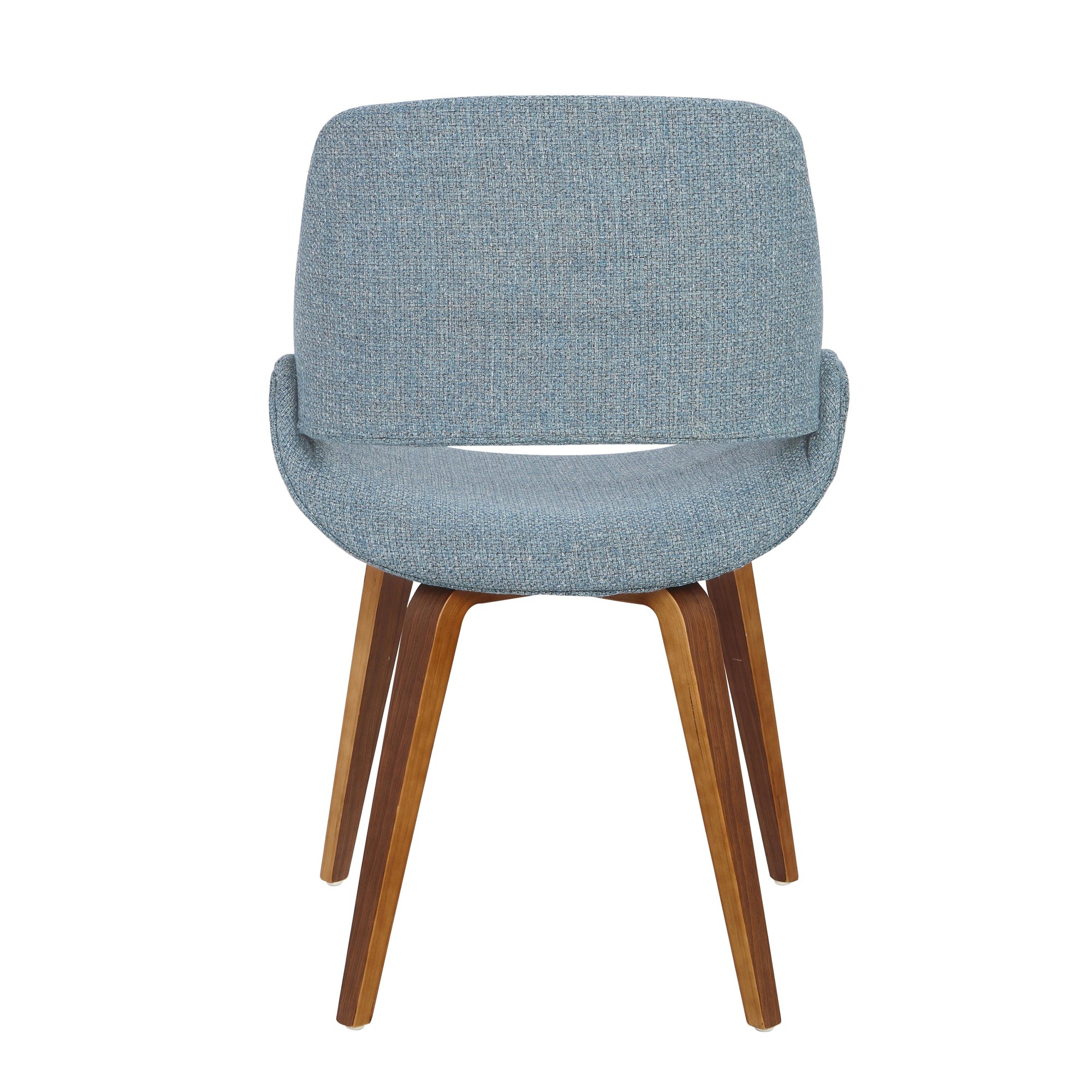 Fabrico Walnut and Blue Mid-Century Modern Accent Chairs (Set of 2) 11 Fabrico Walnut and Blue Mid-Century Modern Accent Chairs (Set of 2) - Image 11